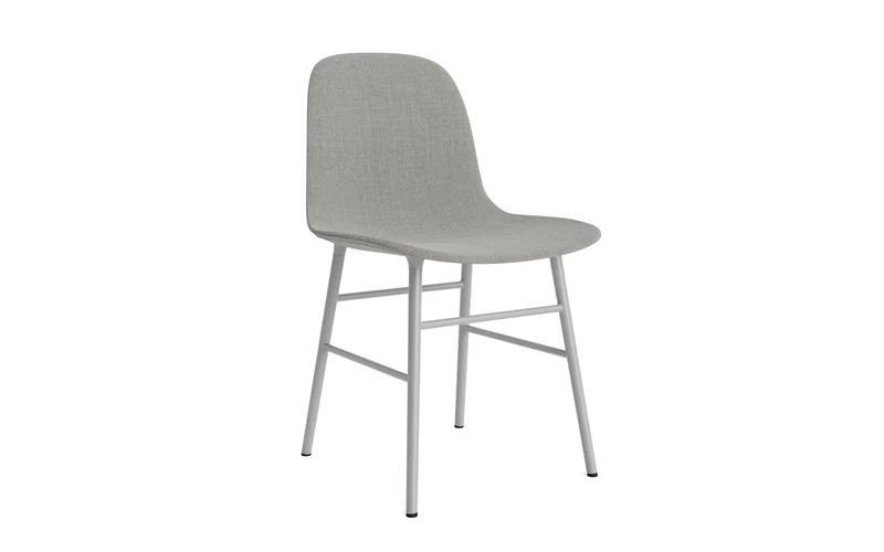 Form Stuhl gepolstert Grau Stahl Remix
