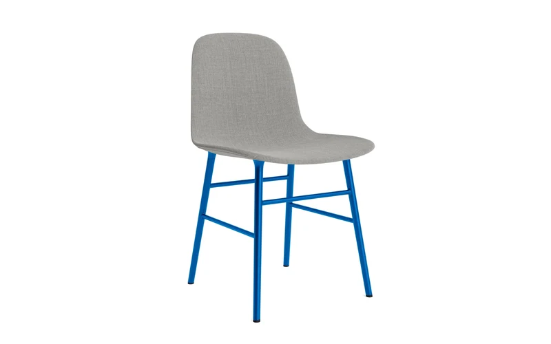 Form Stuhl gepolstert Leuchtendes Blau Stahl Remix