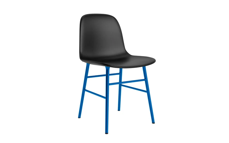Form Stuhl gepolstert Leuchtendes Blau Stahl Ultra