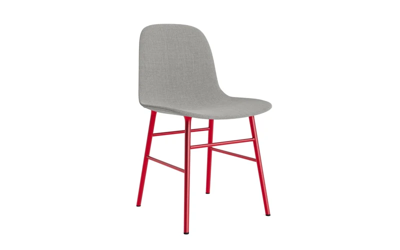 Form Stuhl gepolstert Leuchtendes Rot Stahl Remix