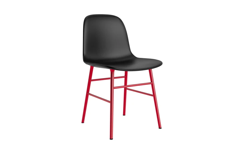 Form Stuhl gepolstert Leuchtendes Rot Stahl Ultra
