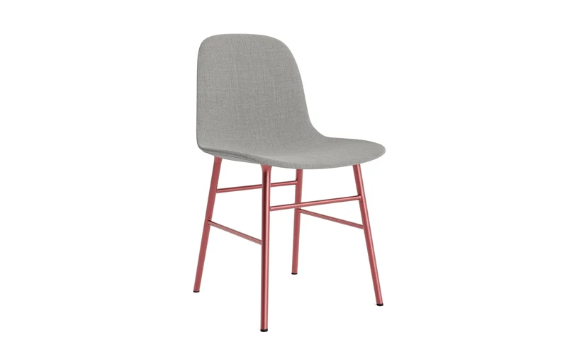 Form Stuhl gepolstert Rot Stahl Remix