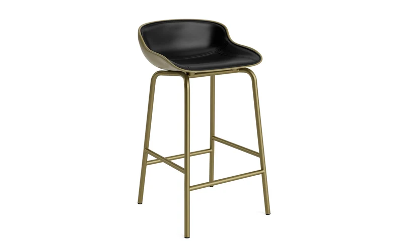 Hyg Barhocker 65 cm Frontpolster Stahl Olive/Ultra