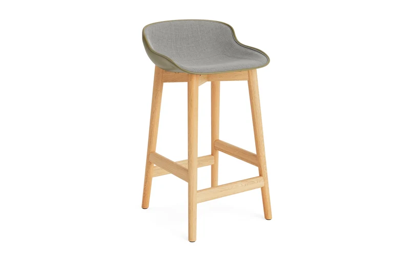 Hyg Barhocker 65 cm Polster Eiche Olive/Remix