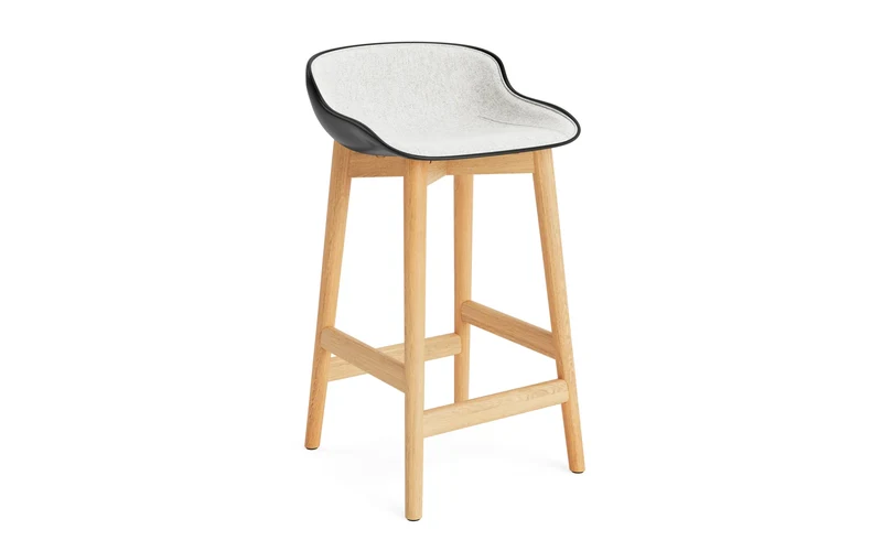 Hyg Barhocker 65 cm Polster Eiche Schwartz/Hallingdal