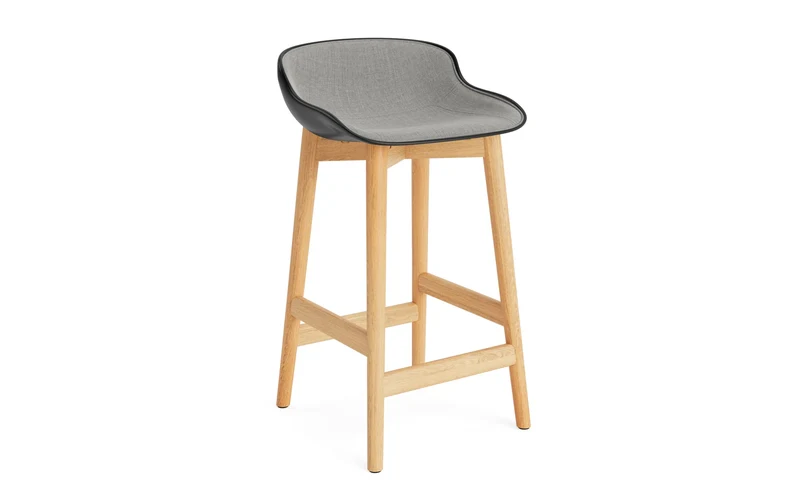 Hyg Barhocker 65 cm Polster Eiche Schwartz/Remix