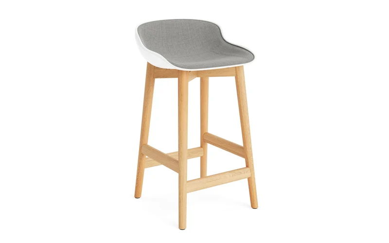 Hyg Barhocker 65 cm Polster Eiche Weiss/Remix