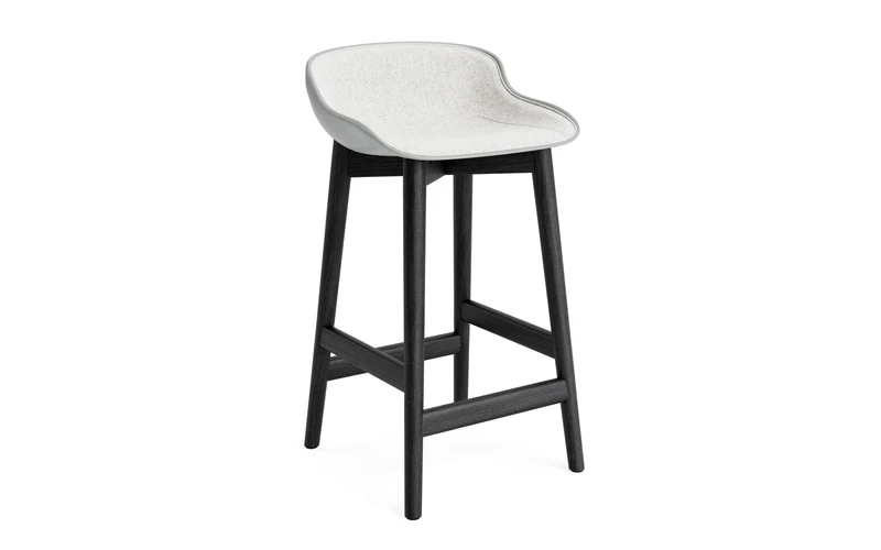 Hyg Barhocker 65 cm Polster Schwartze Eiche Grau/Hallingdal