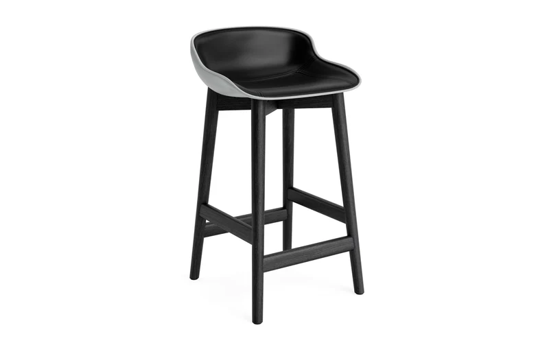 Hyg Barhocker 65 cm Polster Schwartze Eiche Grau/Ultra
