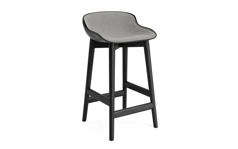 Hyg Barhocker 65 cm Polster Schwartze Eiche Schwartz/Remix