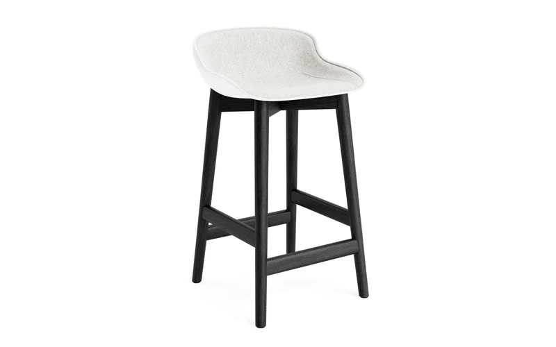 Hyg Barhocker 65 cm Polster Schwartze Eiche Weiss/Hallingdal
