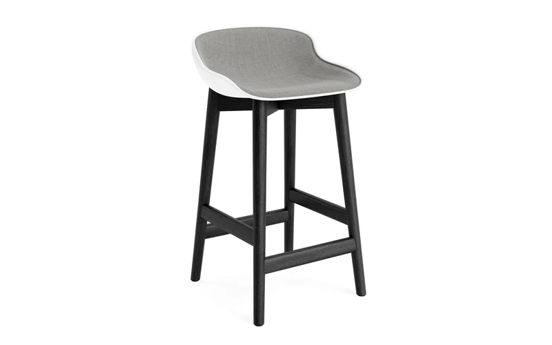 Hyg Barhocker 65 cm Polster Schwartze Eiche Weiss/Remix