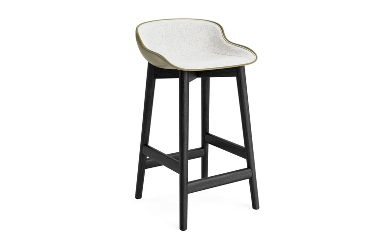 Hyg Barhocker 65 cm Polster Schwarze Eiche Olive/Hallingdal