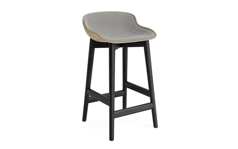 Hyg Barhocker 65 cm Polster Schwarze Eiche Sand/Remix