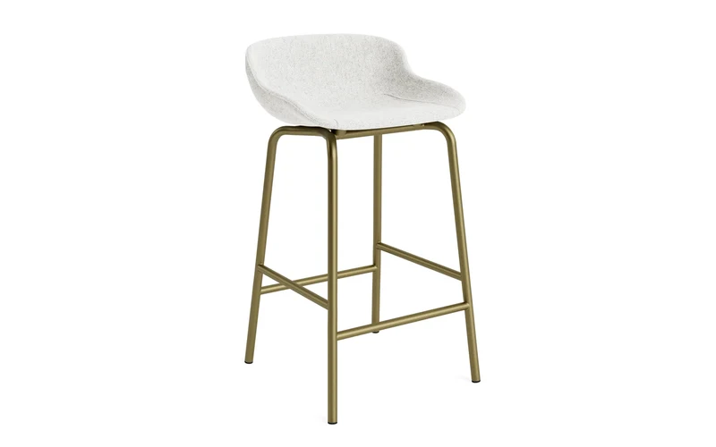 Hyg Barhocker 65 cm Vollpolster Olive Stahl Hallingdal