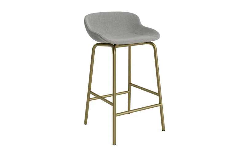 Hyg Barhocker 65 cm Vollpolster Olive Stahl Remix