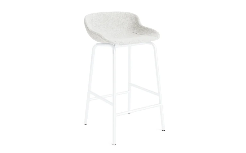 Hyg Barhocker 65 cm Vollpolster Stahl Weiss/Hallingdal