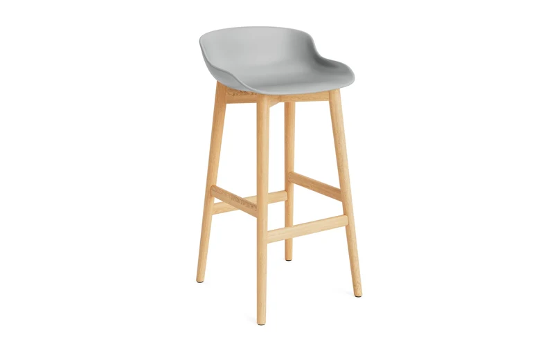 Hyg Barhocker 75 cm Eiche Grau