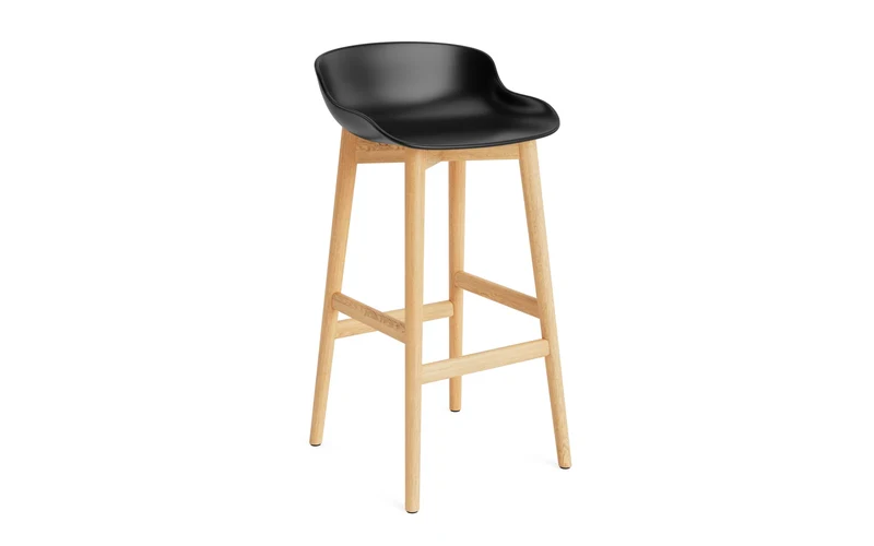 Hyg Barhocker 75 cm Eiche Schwarz