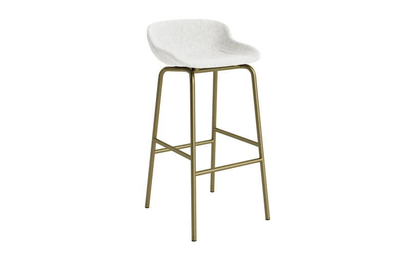 Hyg Barhocker 75 cm Frontpolster Olive Stahl Hallingdal