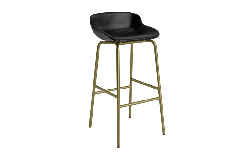 Hyg Barhocker 75 cm Frontpolster Olive Stahl Ultra