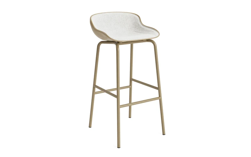 Hyg Barhocker 75 cm Frontpolster Stahl Sand/Hallingdal
