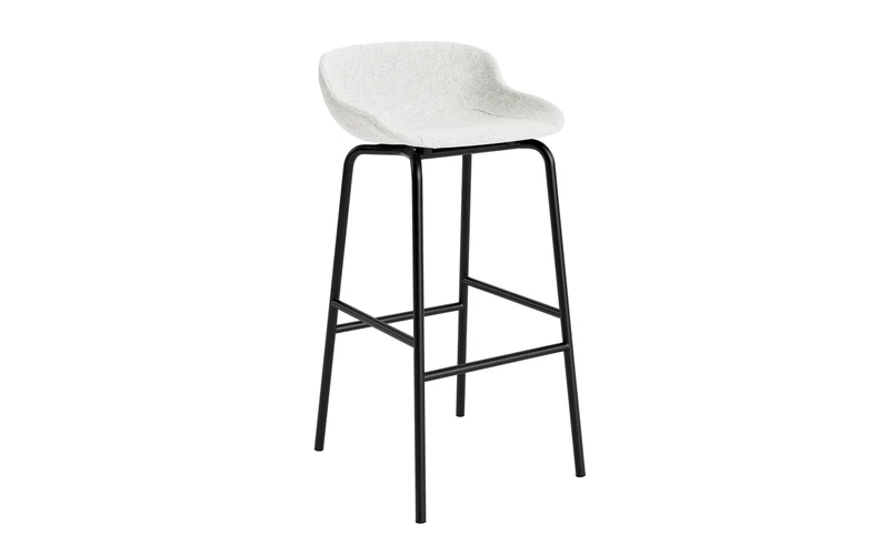 Hyg Barhocker 75 cm gepolstert schwarzes Stahl Hallingdal