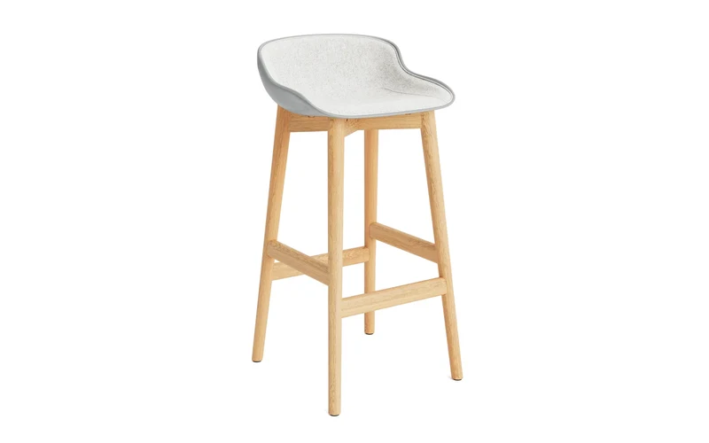 Hyg Barhocker 75 cm Polster Eiche Grau/Hallingdal