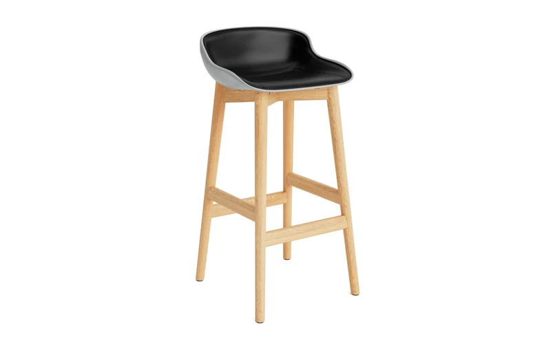 Hyg Barhocker 75 cm Polster Eiche Grau/Ultra