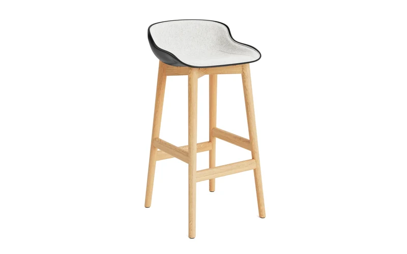 Hyg Barhocker 75 cm Polster Eiche Schwartz/Hallingdal