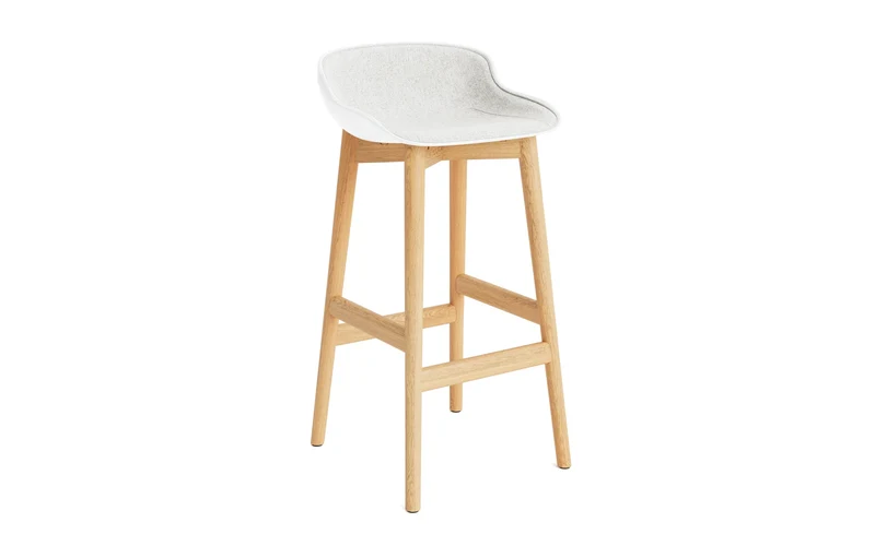 Hyg Barhocker 75 cm Polster Eiche Weiss/Hallingdal