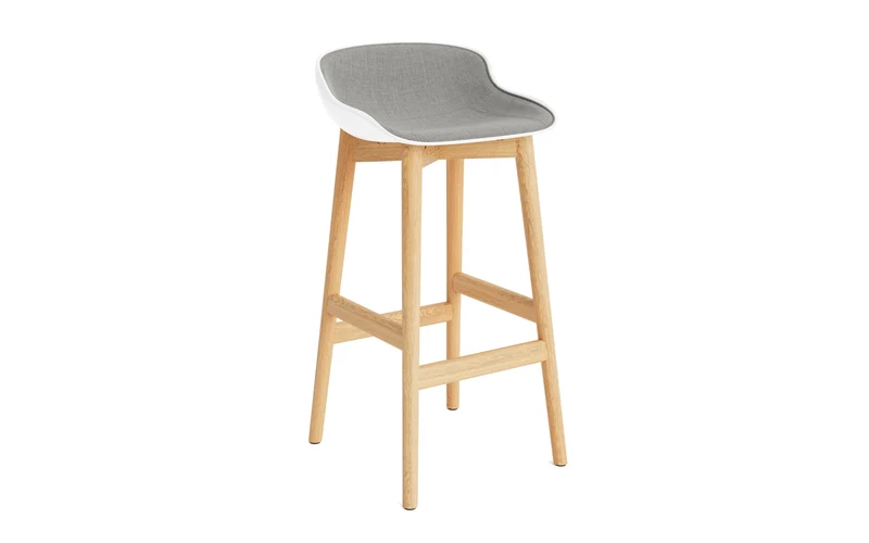 Hyg Barhocker 75 cm Polster Eiche Weiss/Remix