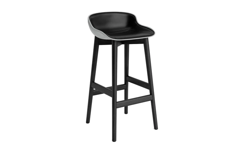 Hyg Barhocker 75 cm Polster Schwartze Eiche Grau/Ultra