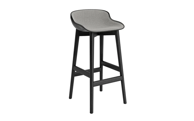 Hyg Barhocker 75 cm Polster Schwartze Eiche Schwartz/Remix