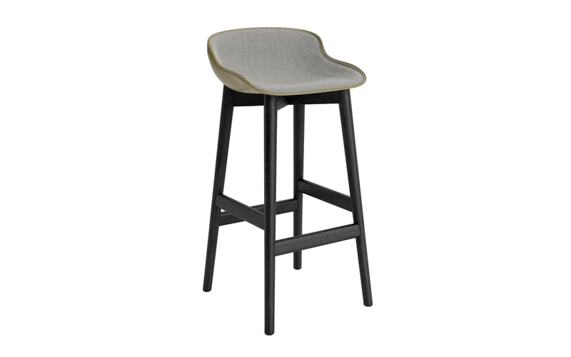 Hyg Barhocker 75 cm Polster Schwarze Eiche olive/Remix