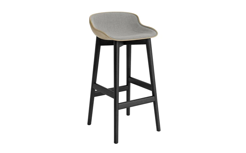 Hyg Barhocker 75 cm Polster Schwarze Eiche Sand/Remix