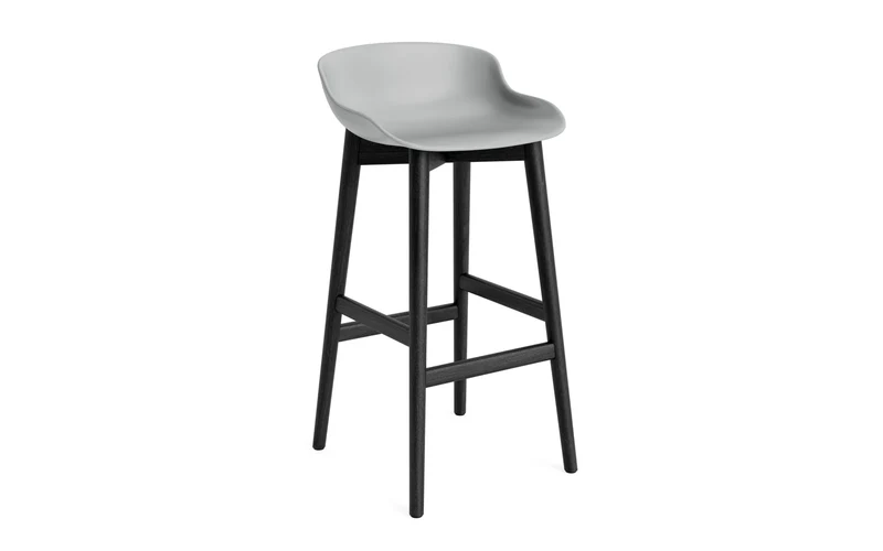 Hyg Barhocker 75 cm Schwarze Eiche/Grau