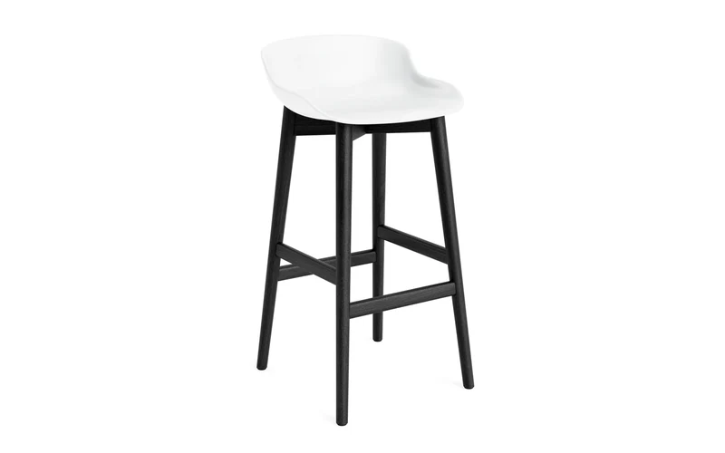 Hyg Barhocker 75 cm Schwarze Eiche/Weiss