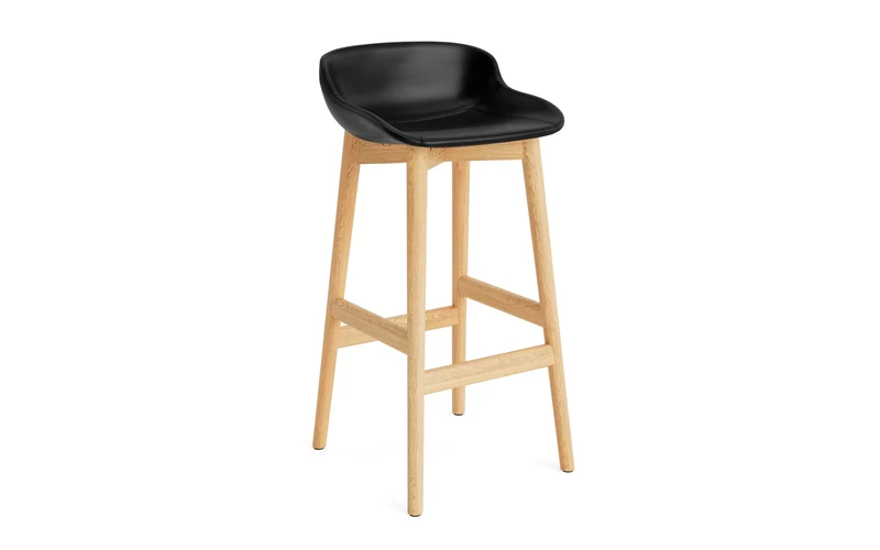 Hyg Barhocker 75 cm vollpolster Eiche Ultra leder