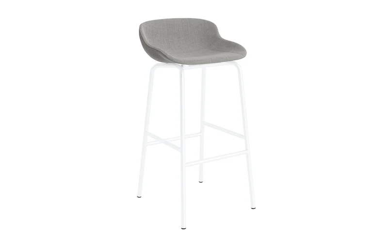 Hyg Barhocker 75 cm Vollpolster Weiss Stahl Remix