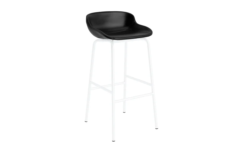 Hyg Barhocker 75 cm Vollpolster Weiss Stahl Ultra