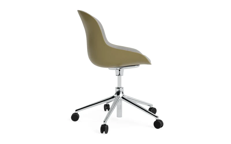 Hyg Drehstuhl mit 5 Rollen Gas Lift Frontpolster Alu Olive /Remix