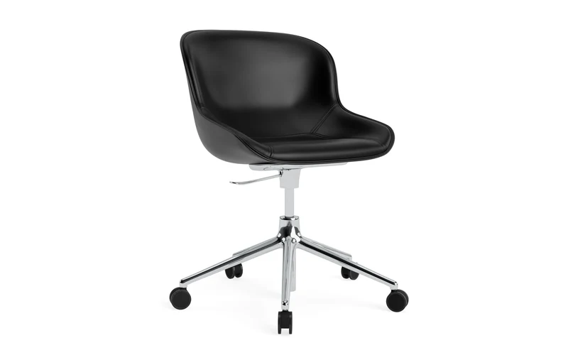 Hyg Drehstuhl mit 5 Rollen Gas Lift Frontpolster Alu Schwartz/Ultra