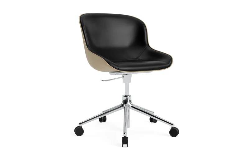 Hyg Drehstuhl mit Rollen Frontpolster Alu Sand/Ultra
