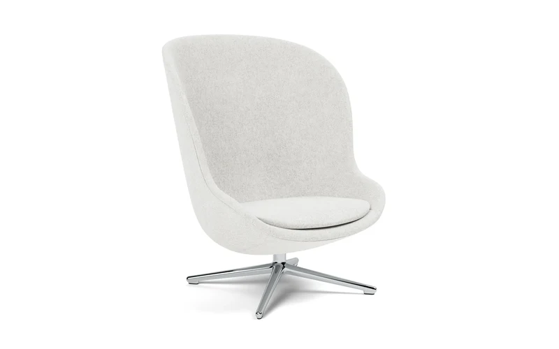 Hyg Lounge-Sessel Hoch mit Drehgestell Aluminium Hallingdal
