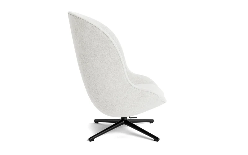 Hyg Lounge-Sessel Hoch mit Drehgestell schwarzes Aluminium Tilt Hallingdal