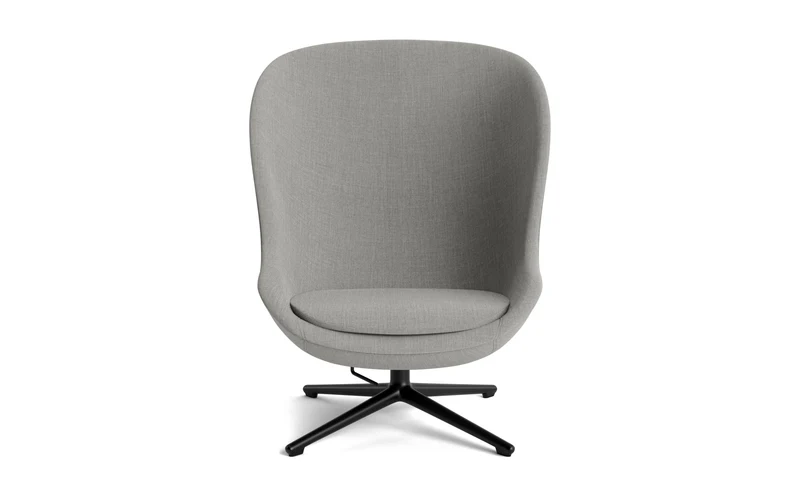 Hyg Lounge-Sessel Hoch mit Drehgestell schwarzes Aluminium Tilt Remix