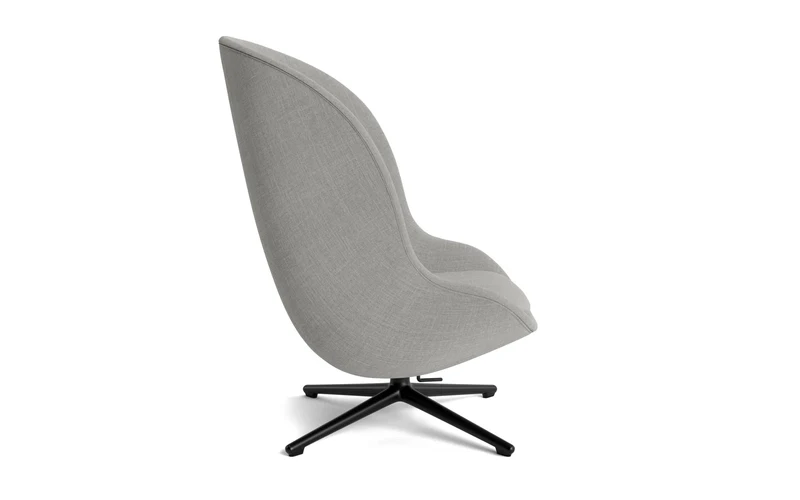 Hyg Lounge-Sessel Hoch mit Drehgestell schwarzes Aluminium Tilt Remix