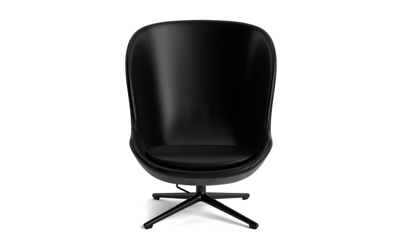Hyg Lounge-Sessel Hoch mit Drehgestell schwarzes Aluminium Tilt Ultra