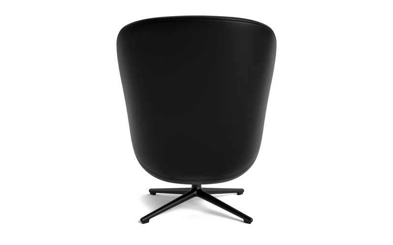 Hyg Lounge-Sessel Hoch mit Drehgestell schwarzes Aluminium Tilt Ultra
